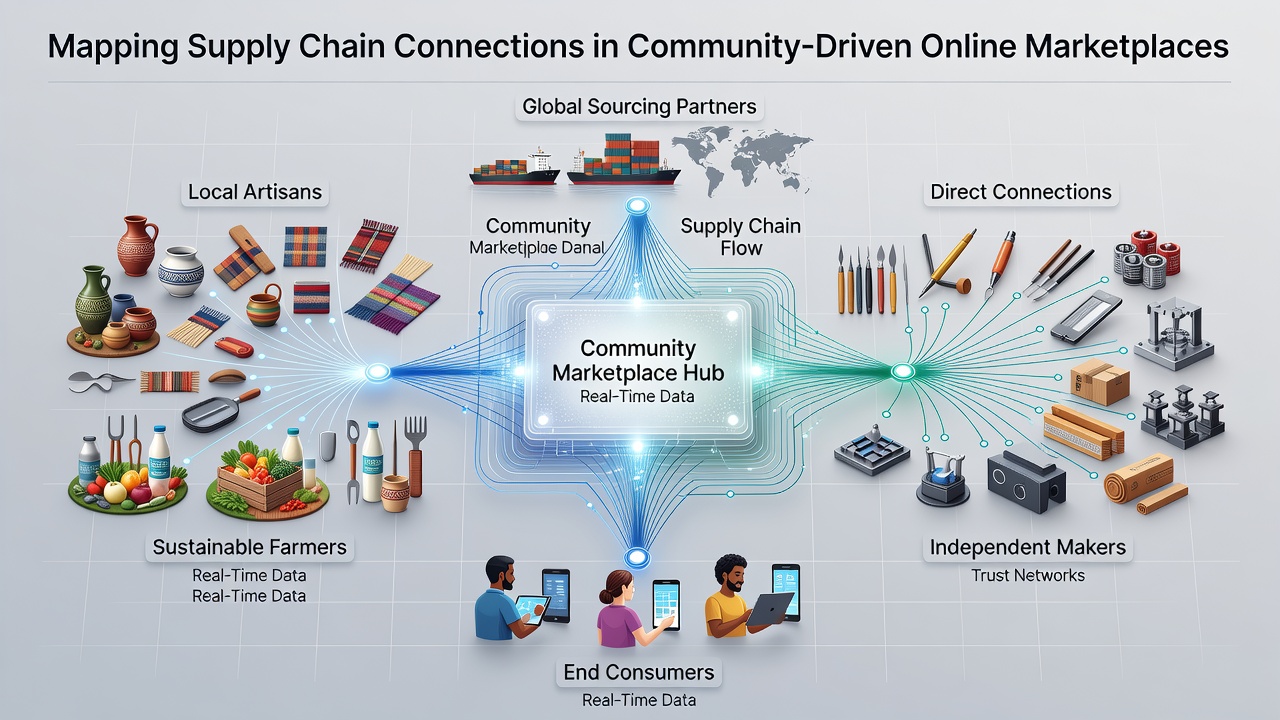 Mapping Supply Chain Connections in Community-Driven Online Marketplaces
